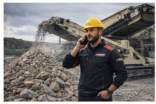 Hafriyat ve mobil konkasör proje koordinasyon ekibi