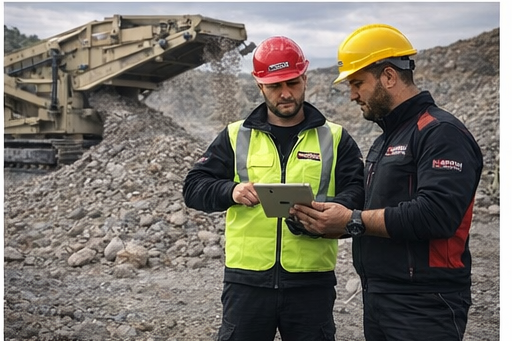 Kiralık mobil konkasör uzman saha personeli